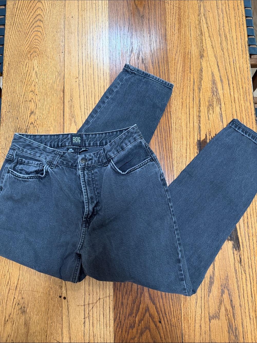 BDG Mom high rise Washed Black Jeans